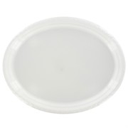 Plast.Disp.Oval Plate 275x200mm White Pk50